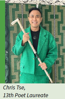 Chris Tse, 13th Poet Laureate
